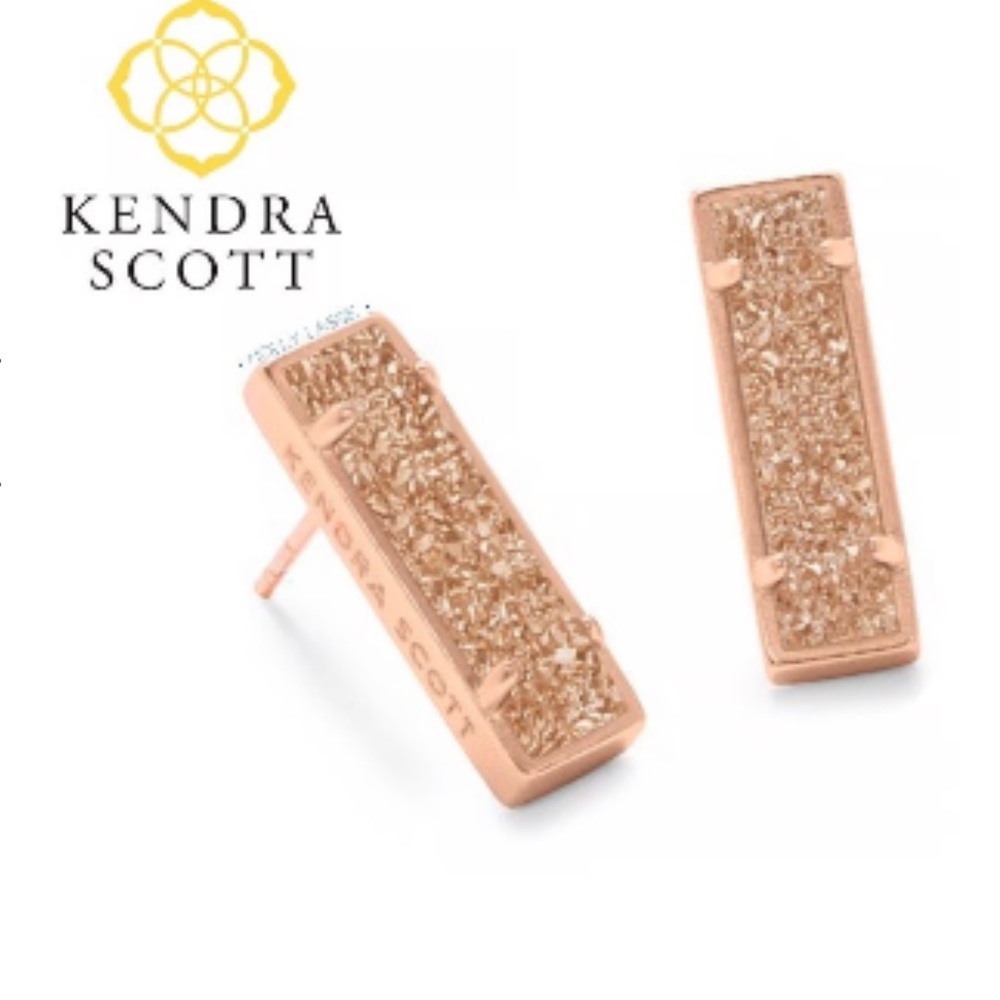 Kendra Scott Lady Rose Gold Drusy Earrings